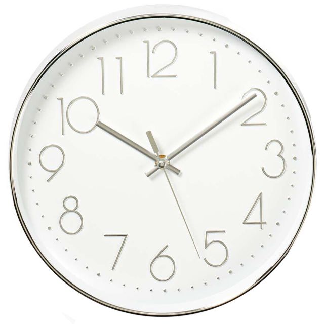 Reloj de pared plata Ø30cm (Nedis CLWA015PC30SR)