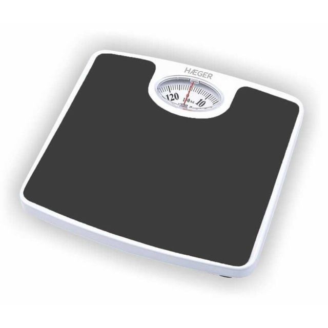 Báscula de baño analógica Classic negra Máx. 130Kg. (Haeger BS-MEB.006A)