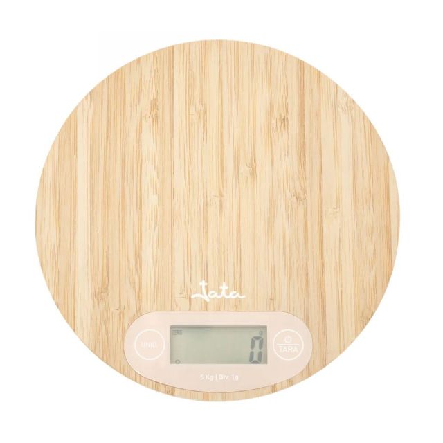 Báscula de cocina digital de bambú Máx. 5 Kg. (Jata HBAL1110)