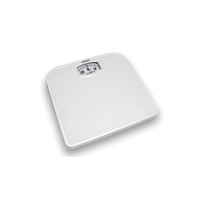 Báscula de baño analógica blanca Máx. 130Kg. (Haeger BS-MEC.013A)