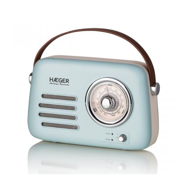 Radio Bluetooth retro recargable FM/AM AUX(Haeger RB-BLU.002A )