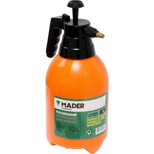 Pulverizador sulfatador manual a presión 2 litros con boquilla de latón (Mader EP20)