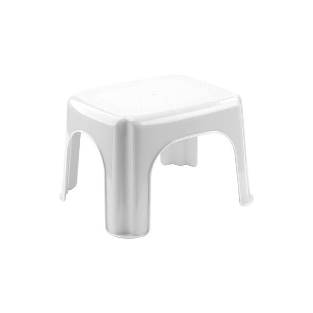 Taburete blanco plástico 21x7x32 (Hega 18295)