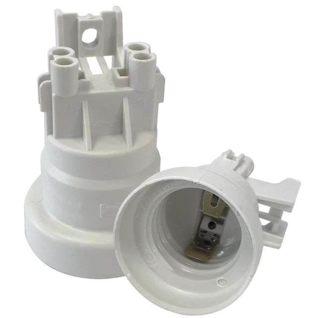 Portalámparas para aplique a presión E27 (Fenoplástica 4761B)