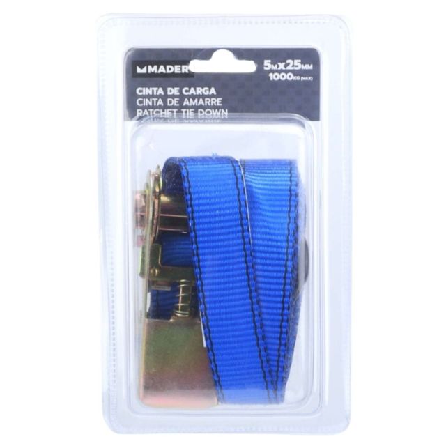 5 m. cincha de amarre con carraca 25mm. 1500Kg (Mader 42166)