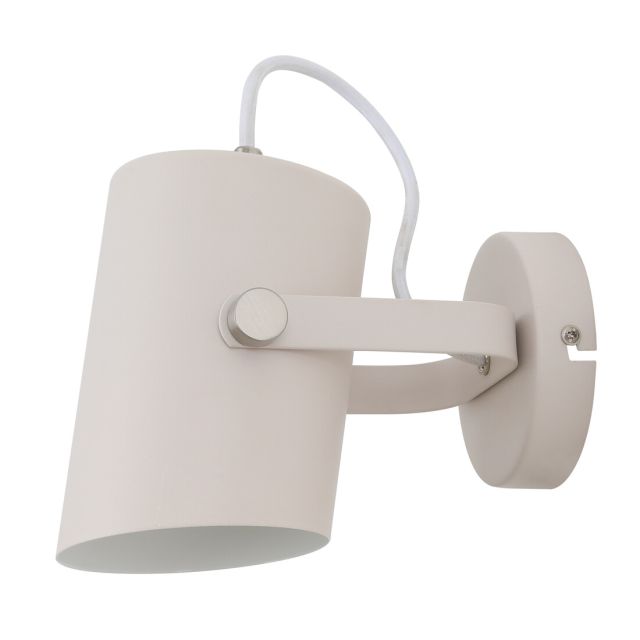 Aplique de pared con cable de tela blanco (F-Bright 2070922-BL)