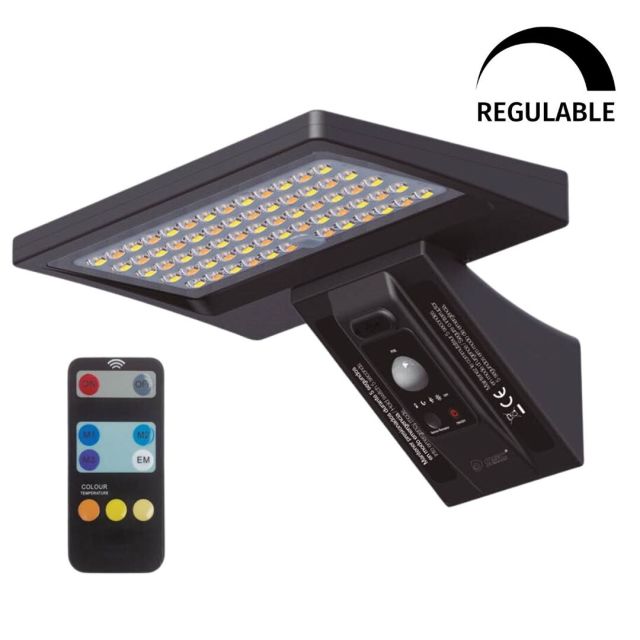 Aplique solar Led Ganda regulable 20,7x18,3cm 5W IP65 (GSC 200210018)