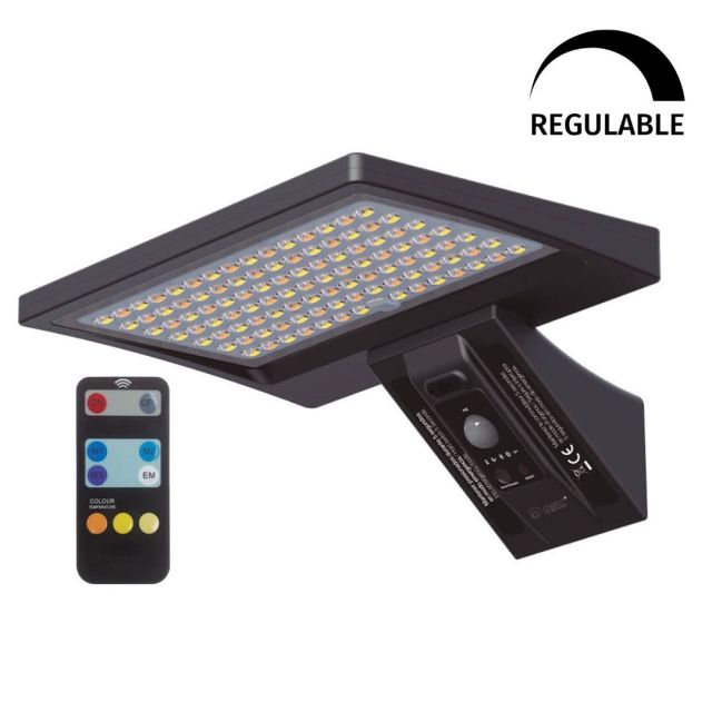 Aplique solar Led Ganda regulable 24x21,5cm 8W IP65 (GSC 200210019)