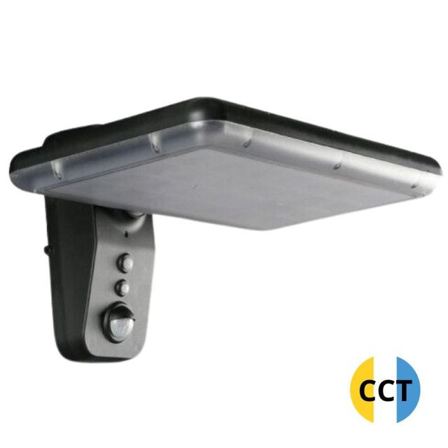 Farola solar Led CCT con sensor crepuscular y de movimiento 15W 2000Lm 4000K/6000K IP65 (F-Bright 2075008)
