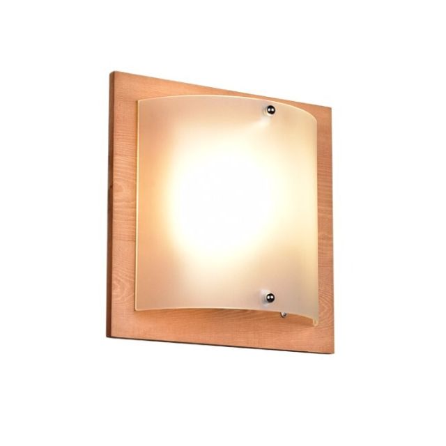 Aplique pared madera natural Pali E27 IP20 (Trio 212600130)