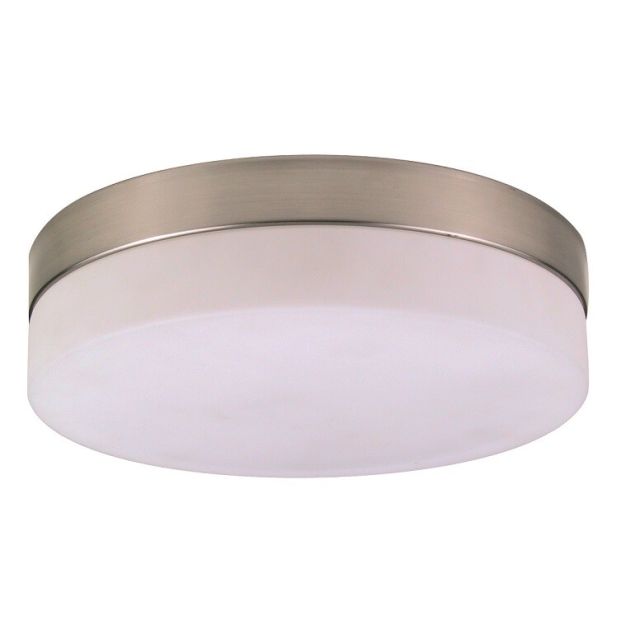 Plafón techo redondo níquel Opal 3xE27 ø300mm (Globo 48403)