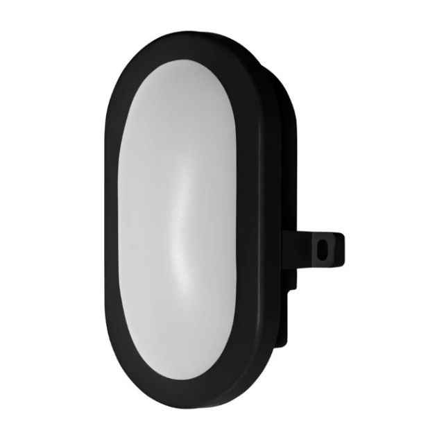 Aplique Led exterior oval de superficie Bulkhead negro 6W 4000°K (Ledvance 271587)