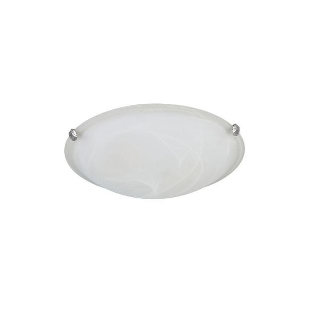 Plafon techo blanco Adrian 2xE27  niquel mate Ø40cm (Trio 6105021-01)