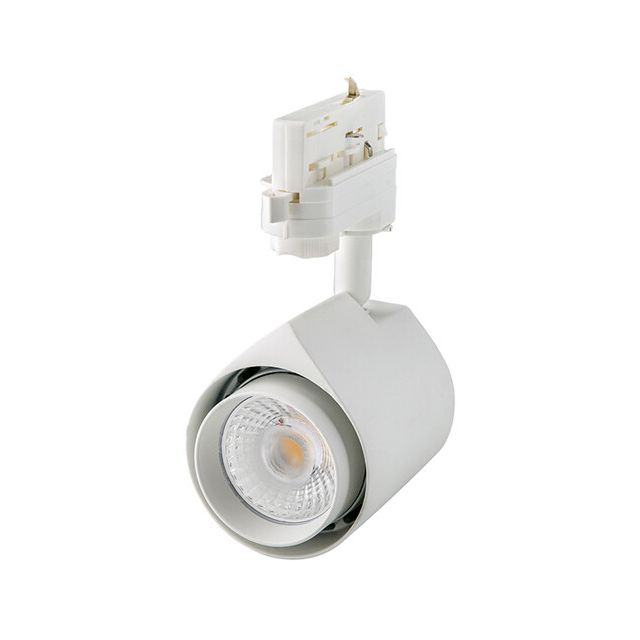 Foco Led técnico para carril de luz modelo PLUS blanco 22W 2300Lm 4000°K (Duralamp TD22M-3K8L-FL-B)
