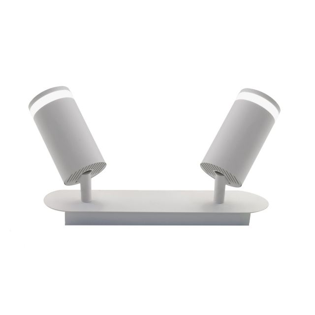 Foco aluminio blanco Divo 2xGU10 40W (Jueric 10573)