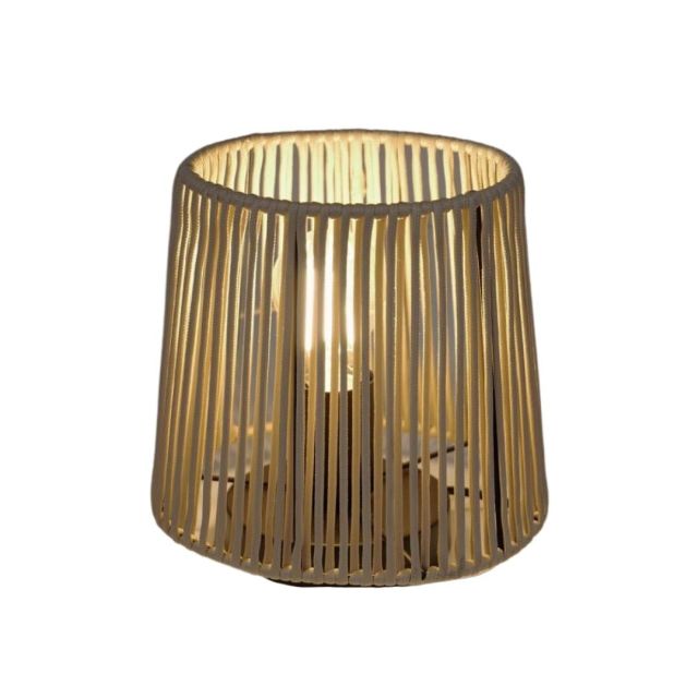 Lámpara de sobremesa cordón seda arena Manila 200mm E27 40W (Jueric 10513)