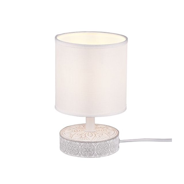 Lámpara sobremesa cerámica blanca Marie 1xE14 IP20 (Trio R50980101)