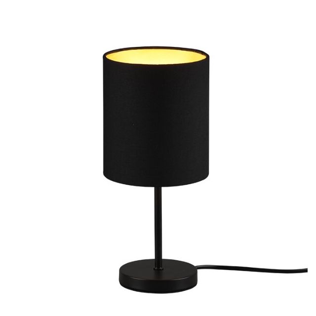 Lámpara sobremesa negra interior oro Jerry 1xE14 (Trio R50491080)