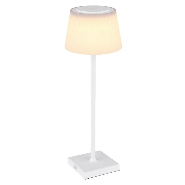 Lámpara sobremesa Led recargable blanca Gregoir 4W 310Lm IP44 (Globo 58434W)