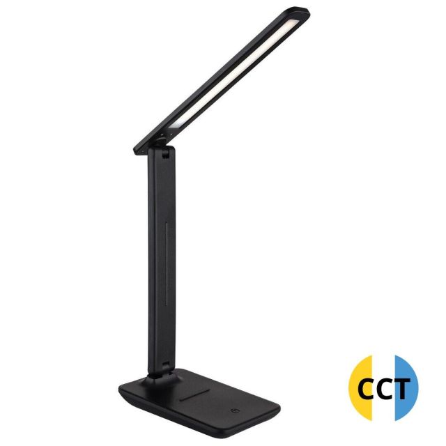 Flexo Led Brighton negro CCT regulable en temperatura con cargador inalámbrico 5W 570Lm (Globo 58439S)