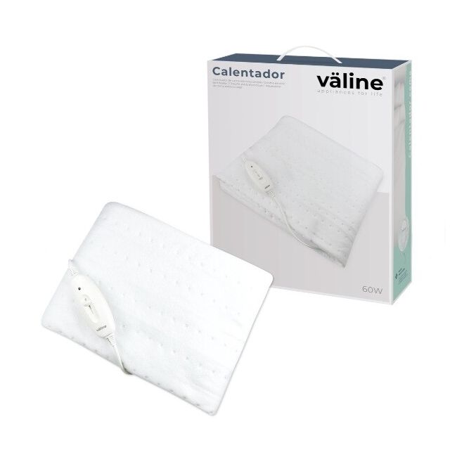Manta eléctrica sencilla blanca 60w 150x80cm (Valine 400060005 )