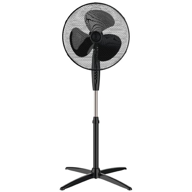 Ventilador de pie oscilante negro 45W Ø43 (Niaros 300000027)