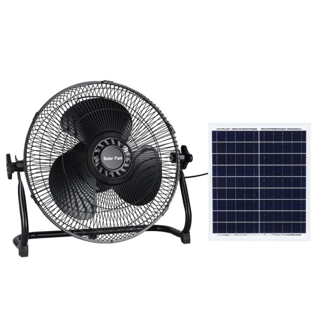 Ventilador recargable solar de suelo 15W (F-bright 2433426)
