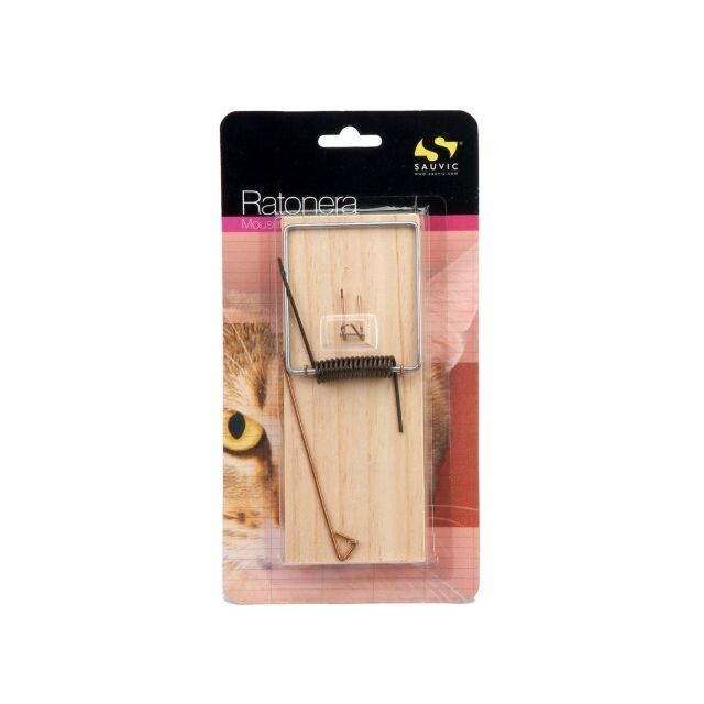 Tabla ratonera madera de pino 17,5x7,2x1,2cm (Sauvic 15135)