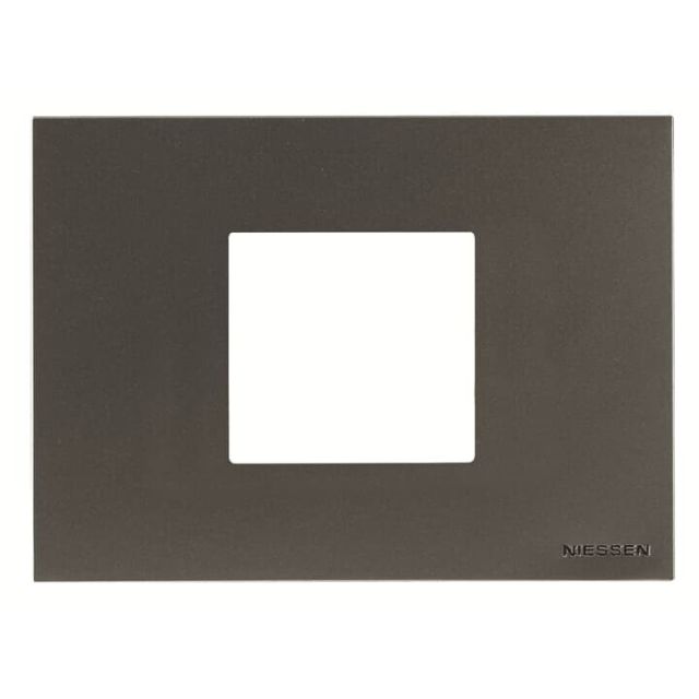 Marco monocaja 2 elementos antracita 117x85mm. (Niessen Zenit Zenit N2472 AN)