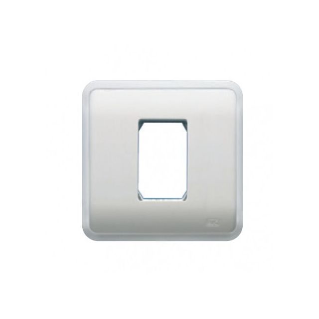 Marco blanco para 1 módulo estrecho Rehabitat 96x98mm(BJC 6661-B)