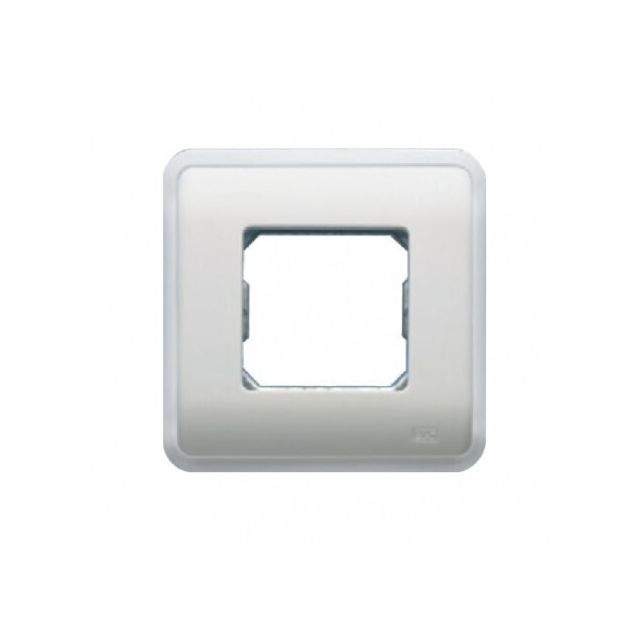 Marco blanco para 2 módulos estrechos o 1 ancho Rehabitat 96x98mm(BJC 6662B)