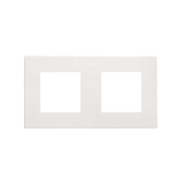 Marco blanco estética Icon para 2 elementos Simon 270 (27000620-090)