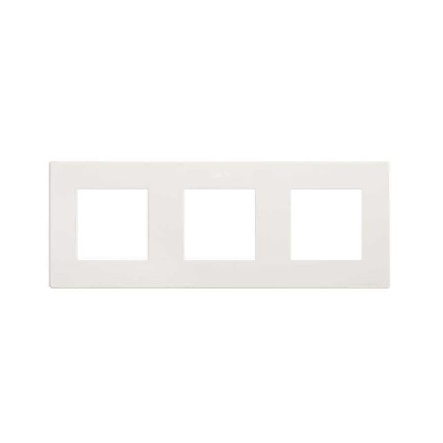 Marco blanco estética Icon para 3 elementos Simon 270 (27000630-090)