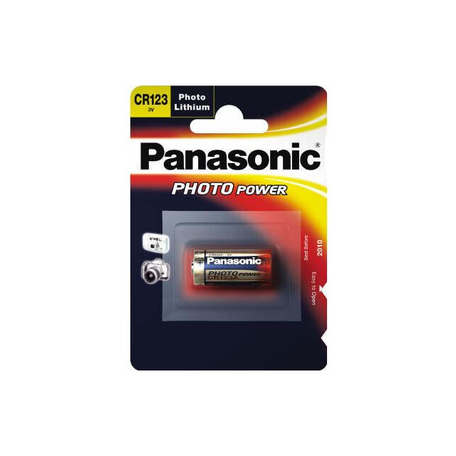 1 ud. pila para mandos y cámaras de fotografía Panasonic 3V CR123 (Blíster)