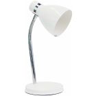 Flexo de sobremesa acabado metálico E14 14,5x35cm. blanco (F-BRIGHT 1950090-BL)