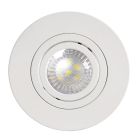 Aro empotrable basculante de aluminio blanco GU10 Skip Maxi ø110x28mm. (Jueric 10284)