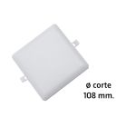 Downlight Led cuadrado  empotrable sin marco modelo Selene para sustitución directa  18W 6000°K øcorte: 108 mm. (ALG  67031)