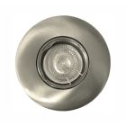 Aro empotrable de aluminio redondo níquel satín GU10 øcorte: 80mm. (Ledesma 10585)