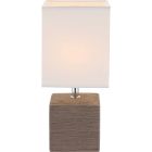 Lámpara marrón cerámica de sobremesa modelo Geri E14 (Globo 21677)