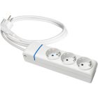 Base múltiple serie ION 3 tomas con cable 1,5m. sin interruptor 16A 250V (Solera 8013P)