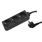 Base múltiple serie estándar negra 3 tomas 1,5 metros (GSC 0000024)