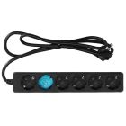 Base múltiple serie estándar negra 6 tomas 1,5 metros (GSC 0000030)