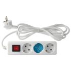 Base múltiple serie estándar 3 tomas con interruptor 1,5 metros (GSC 000000009)