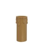 Funda vela beige con detalle de gotas 68mm. para portalámparas E14 (Solera 853C)