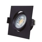 Aro empotrable Led cuadrado negro regulable en temperatura 7W ø85x85mm (GSC 200400021 )