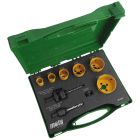 Maletín con 6 sierras coronadas dentadas y 2 adaptadores (Mota SYJO2)