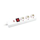 Base múltiple 3 tomas con protección e interruptor 1,5m. blanco (GSC 100005015)