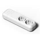 Base múltiple blanca sin cable 2 tomas 16A 250V (Famatel 2502)