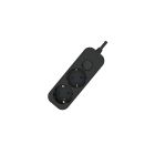Base múltiple 2T con interruptor y cable 1,5m. negra (F-Bright 1001710-N)