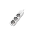 Base múltiple 3T con interruptor y cable 1,5m. blanca (F-Bright 1001711)